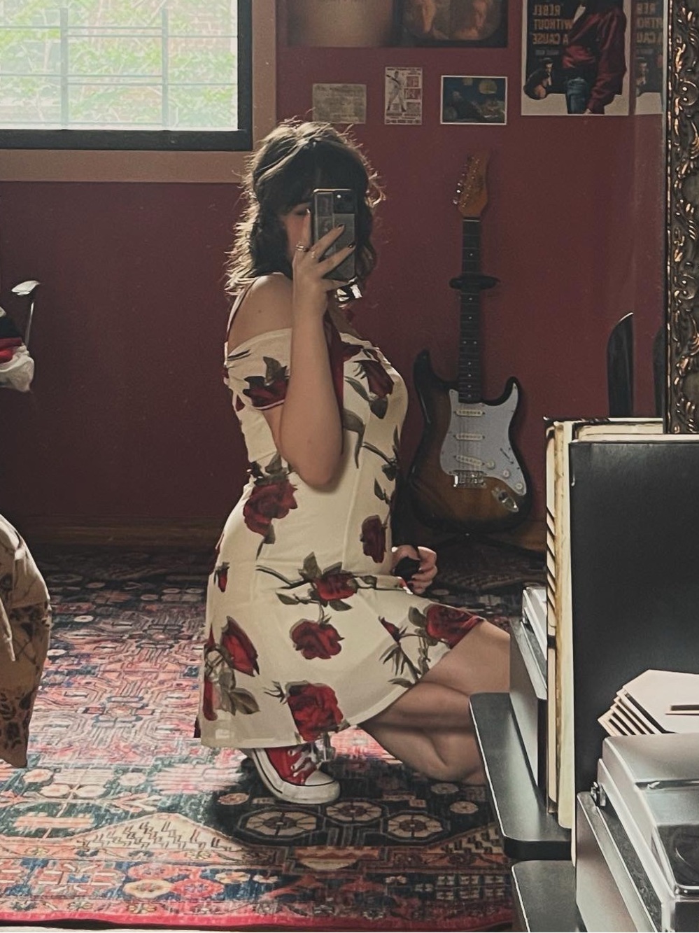 Mesh Floral Mini Dress - Picture 7 of 7